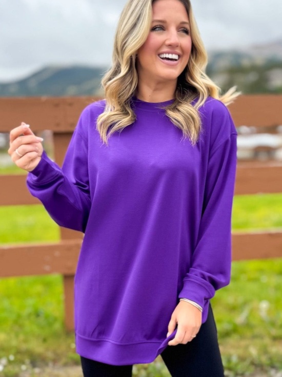 SSYS Tops - SSYS The Label Lilly Air Oversized Sweatshirt Purple Size S